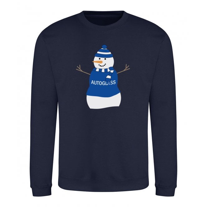Chelsea Influenced Snowman Kids Christmas Jumper