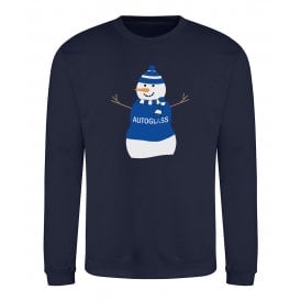 Chelsea Influenced Snowman Kids Christmas Jumper