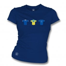 Chelsea Retro Football Kits (True Colours Collab) Organic Womens Slim Fit T-Shirt