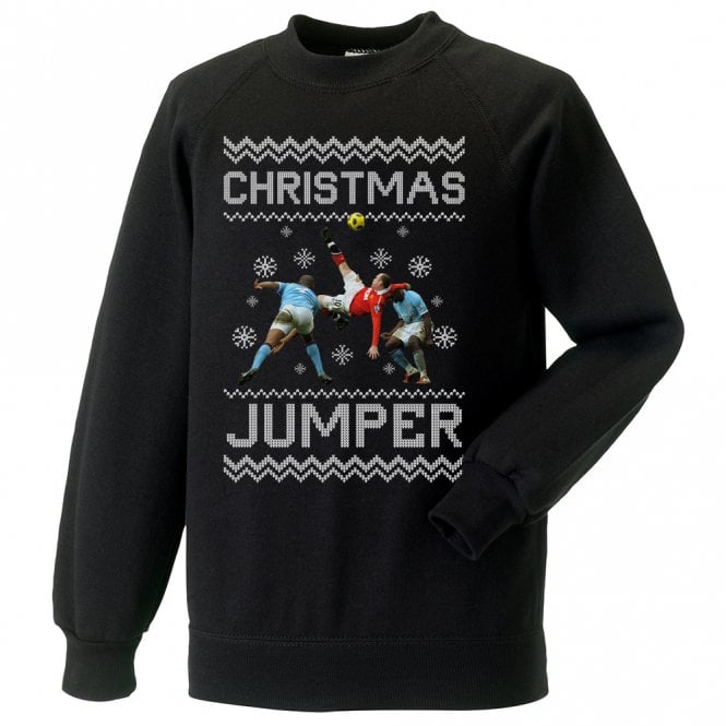 Christmas Jumper (Wayne Rooney - Manchester United Influenced) Kids Christmas Jumper