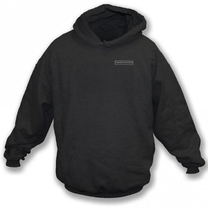 Cigarettes & Alcohol (Oasis Influenced) Embroidered Left Breast Logo Hooded Sweatshirt