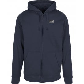 City Embroidered Left Breast Logo Zip Hooded Sweatshirt