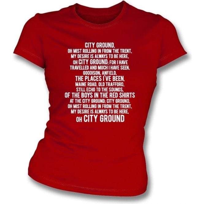 City Ground (Nottingham Forest) Womens Slim Fit T-Shirt