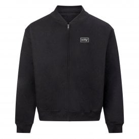 City (Manchester City Influenced) Heavyweight Embroidered Bomber Sweatshirt