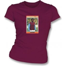 Clyde Best 1970 (West Ham) Maroon Women's Slimfit T-Shirt