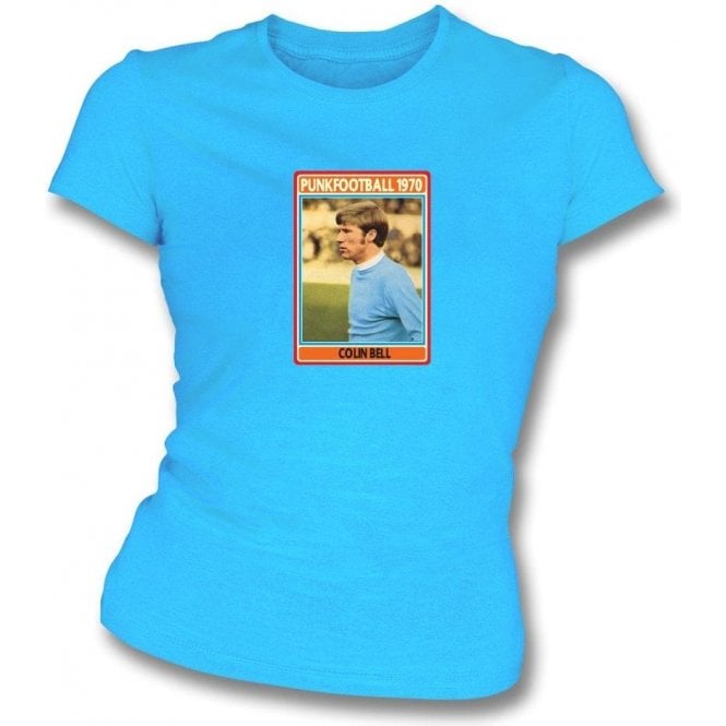 Colin Bell 1970 (Man City) Light Blue Women's Slimfit T-Shirt