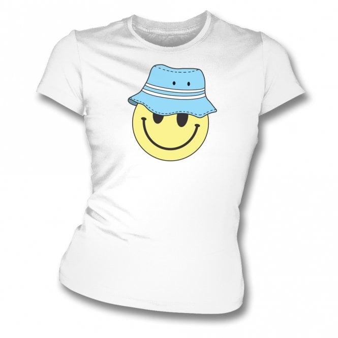 Coventry City Bucket Hat Smiley Womens Slim Fit T-Shirt