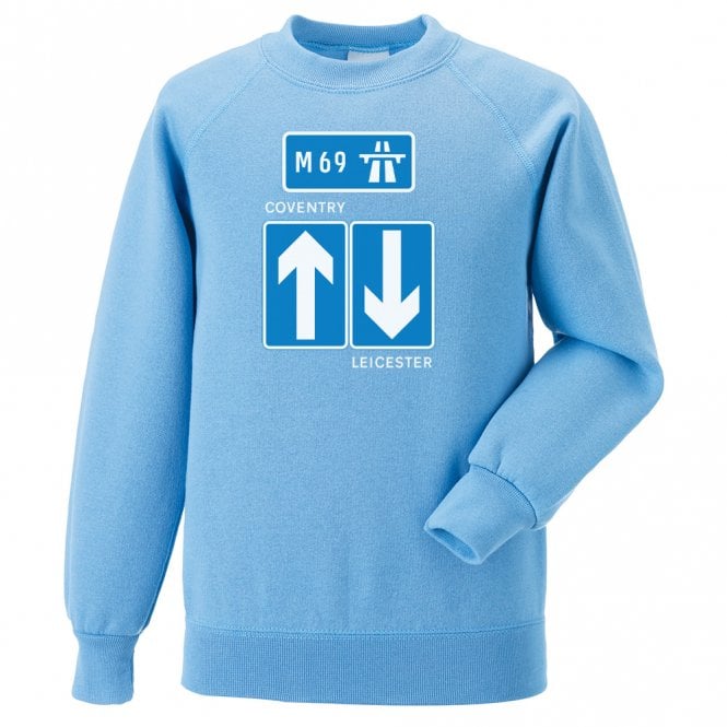 Coventry M69 Road Sign Kids Sweatshirt