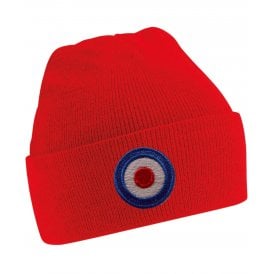 Crystal Palace Influenced Mod Target Embroidered Terrace Kids Organic Cotton Beanie