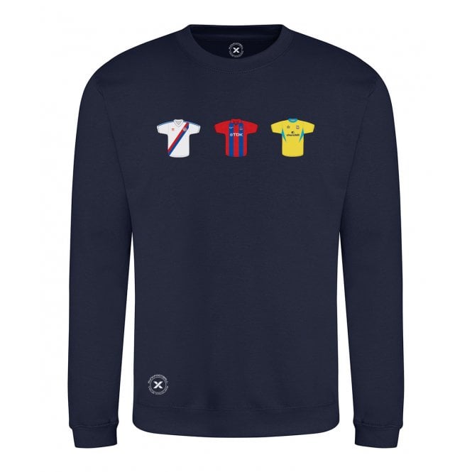 Crystal Palace Retro Football Kits (True Colours Collab) Organic Sweatshirt