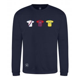 Crystal Palace Retro Football Kits (True Colours Collab) Organic Sweatshirt