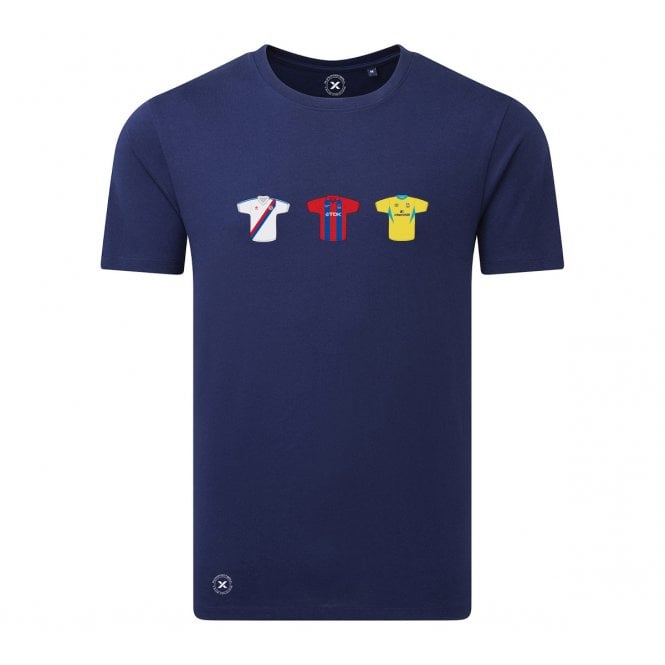 Crystal Palace Retro Football Kits (True Colours Collab) Organic T-Shirt