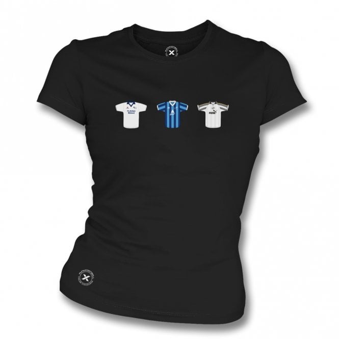 Derby County Retro Football Kits (True Colours Collab) Organic Womens Slim Fit T-Shirt
