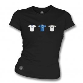 Derby County Retro Football Kits (True Colours Collab) Organic Womens Slim Fit T-Shirt