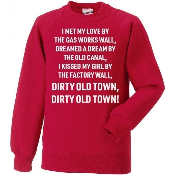 Dirty Old Town (Salford City) Chant Kids Sweatshirt