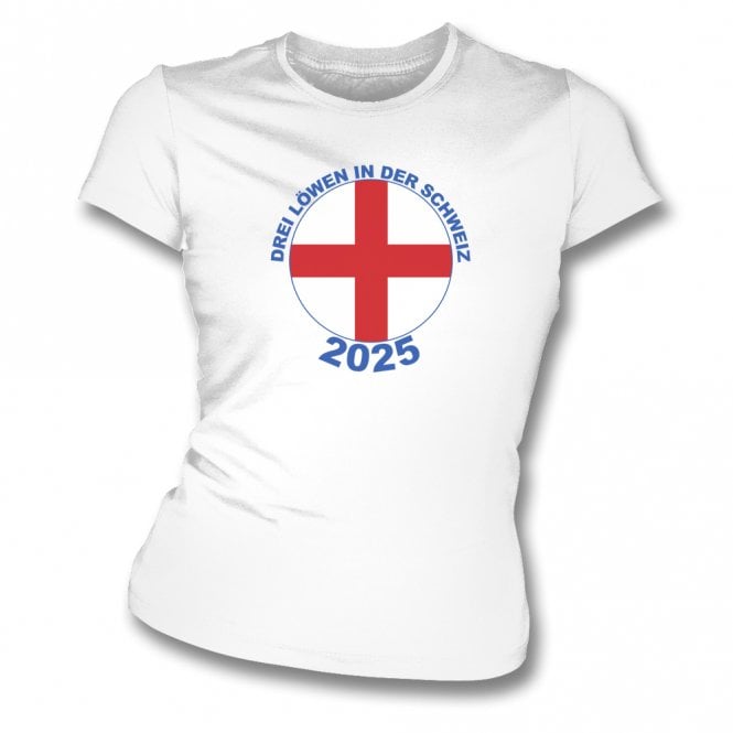 Drei Lowen In Der Schweiz (England Euro 2025 Influenced) Organic Womens Slim Fit T-Shirt