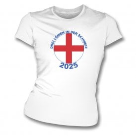 Drei Lowen In Der Schweiz (England Euro 2025 Influenced) Organic Womens Slim Fit T-Shirt