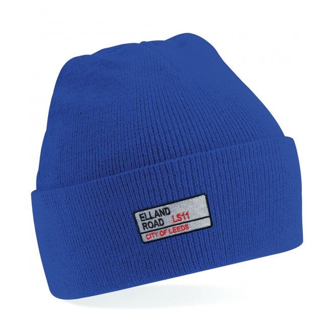 Elland Road (Leeds United Influenced) Road Sign Logo Embroidered Terrace Kids Beanie