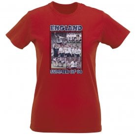 England - Summer Of 96 Womens Slim Fit T-Shirt