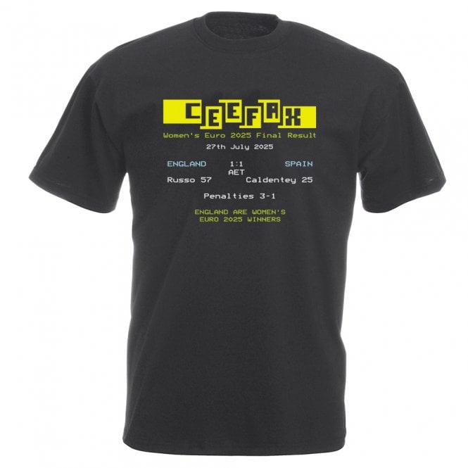 England Womens Euro 2025 Final Ceefax Vintage Wash T-Shirt