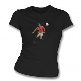 Eric Cantona Art Print (Manchester United) Womens Slim Fit T-Shirt