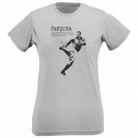Eric Cantona (Banksy Style - Manchester United) Womens Slim Fit T-Shirt