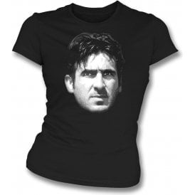 Eric Cantona Large Face Womens Slim Fit T-Shirt