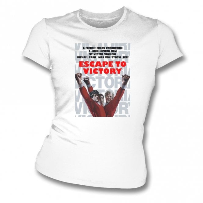 Escape To Victory Film Poster Organic Womens Slim Fit T-Shirt