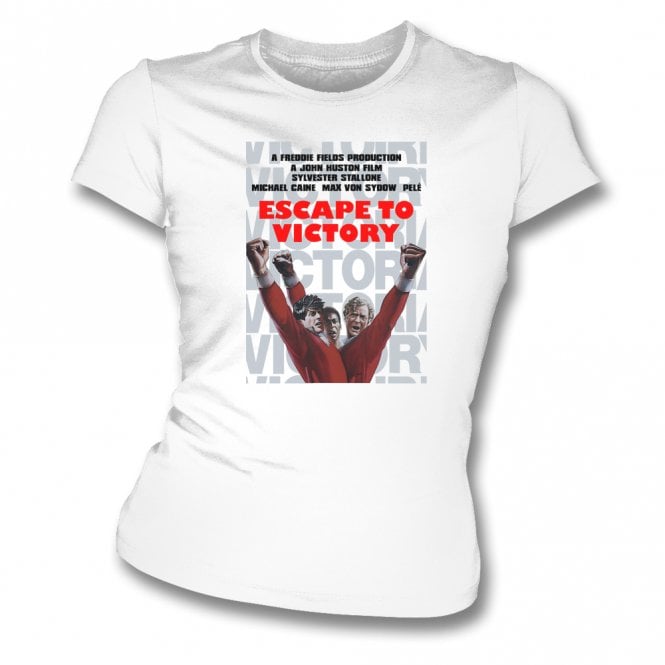Escape To Victory Film Poster Womens Slim Fit T-Shirt