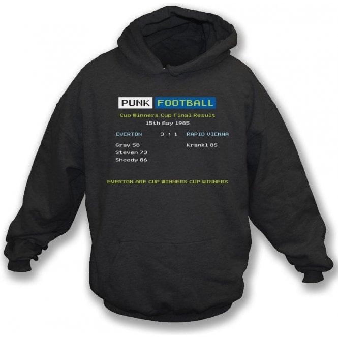 Everton 1985 Ceefax Kids Hooded Sweatshirt