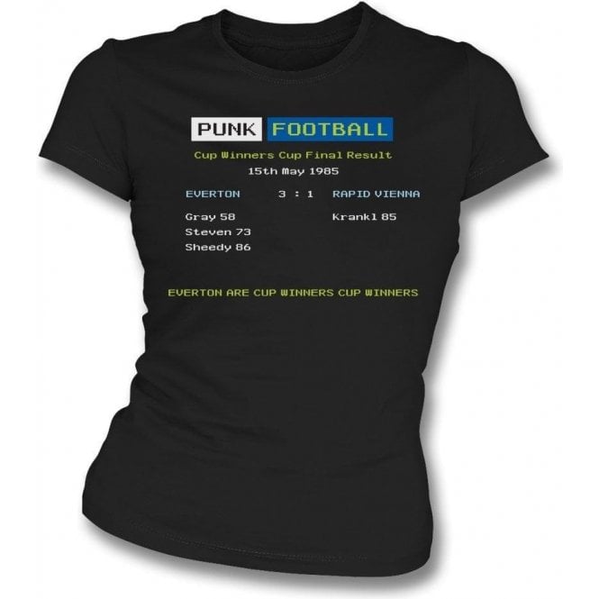 Everton 1985 Ceefax Womens Slim Fit T-Shirt