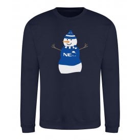 Everton Influenced Snowman Christmas Jumper