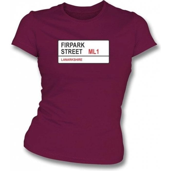 Firpark Street ML1 Women's Slimfit T-Shirt (Motherwell)