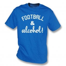 Football & Alcohol! Royal Blue T-Shirt