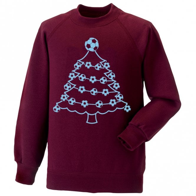 Football Christmas Tree (Burnley Influenced) Kids Christmas Jumper