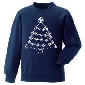 Football Christmas Tree (Preston North End Influenced) Kids Christmas Jumper