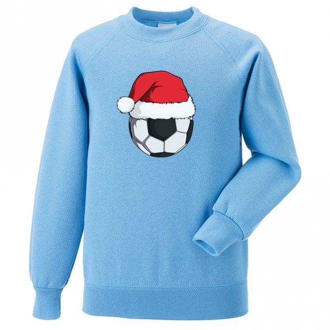 Football Santa Hat Kids Christmas Jumper
