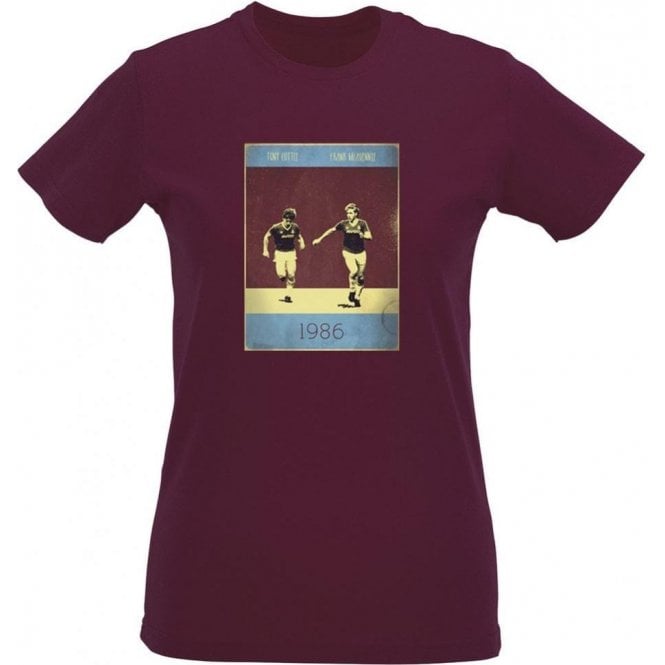 Frank McAvennie & Tony Cottee (1986) Vintage Poster Womens Slim Fit T-Shirt