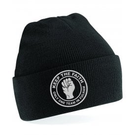 Fulham Influenced Keep The Faith Logo Embroidered Terrace Kids Beanie