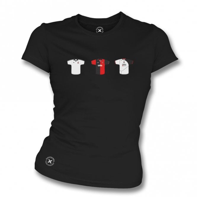Fulham Retro Football Kits (True Colours Collab) Organic Womens Slim Fit T-Shirt