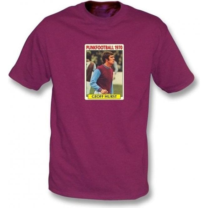 Geoff Hurst 1970 (West Ham) Maroon T-Shirt