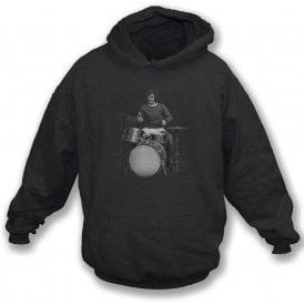 George Best On Drums (Manchester United Influenced) Organic Hooded Sweatshirt