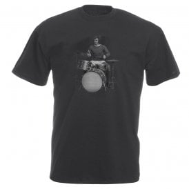 George Best On Drums (Manchester United Influenced) Vintage Wash T-Shirt