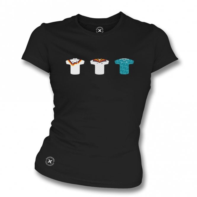 Germany Retro Football Kits (True Colours Collab) Organic Womens Slim Fit T-Shirt