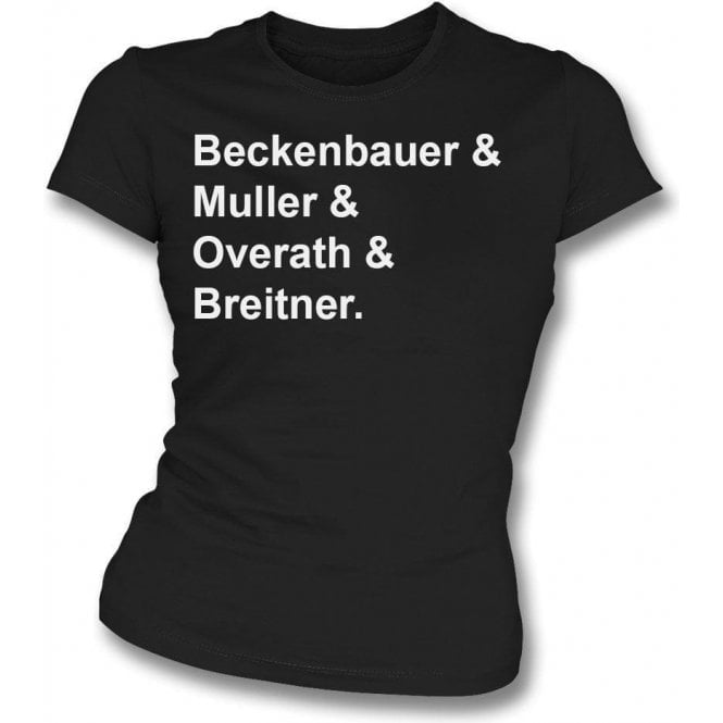 Germany World Cup 1974 Womens Slim Fit T-Shirt