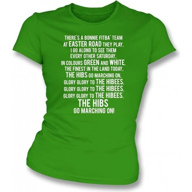 Glory Glory To The Hibees (Hibernian) Womens Slim Fit T-Shirt