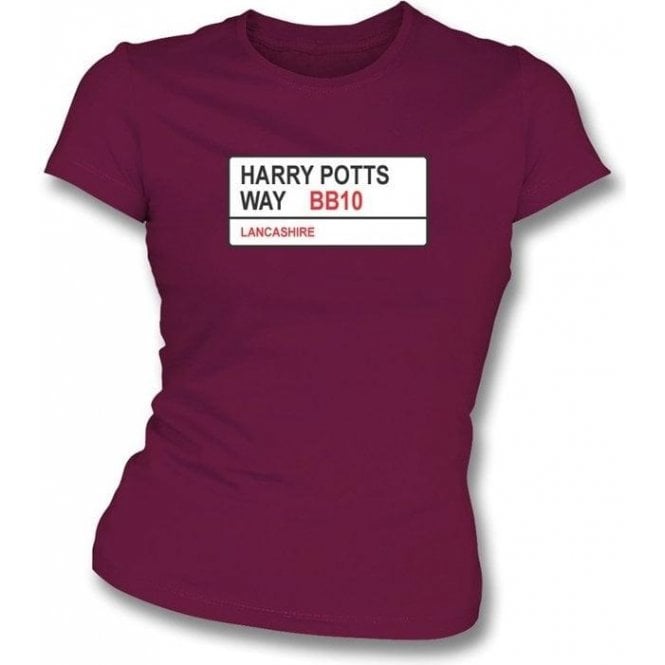 Harry Potts Way BB10 Women's Slimfit T-Shirt (Burnley)