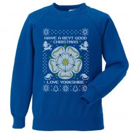 Have A Reyt Good Christmas (Leeds United Influenced) Kids Christmas Jumper