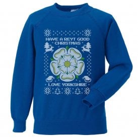 Have A Reyt Good Christmas (Sheffield Wednesday Influenced) Kids Christmas Jumper