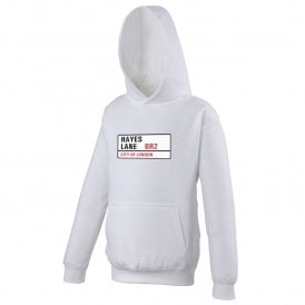 Hayes Lane BR2 (Bromley Influenced) Road Sign Kids Hooded Sweatshirt